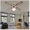 GLOBO LIGHTING Ventilateur de plafond avec interrupteur à tirette Lampe de ventilateur de plafond Ventilateur à 3 vitesses avec télécommande Plafonnier,