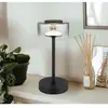 GLOBO LIGHTING Lampe de table lampe de chevet lampe de table lampe de salon noire verre fumé led