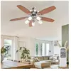 GLOBO LIGHTING Ventilateur de plafond led avec télécommande à tirette 3 niveaux, pales réversibles 130 cm