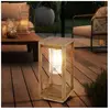 Lampe d'extérieur lanterne d'extérieur aspect bois avec capteur crépus...