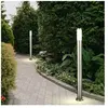 GLOBO LIGHTING Lampe extérieure avec prises de courant Prise extérieure avec lumière Prise extérieure de jardin en acier inoxydable, 1x LED 9W 810lm 3000K, DxH