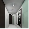 GLOBO LIGHTING Plafonnier, luminaire de couloir, plafonnier, lampe de chambre, luminaire de salon, lampe de cuisine, métal gris béton, GU10 2 ampoules, l 18 cm, lot