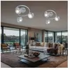 GLOBO LIGHTING Spot Spotrondell plafonnier plafonnier lampe de salon cuisine, 3 spots mobiles, métal gris antique, 3x GU10 led 5 watts 340 lumens blanc chaud, DxH