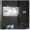 Globo Applique murale cristaux de verre cristal lumière applique mural...