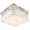 Globo Plafonnier led design avec suspensions et barreaux en cristal heidir