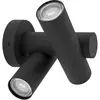 EGLO Fossignano Wandlamp Buiten - LED - 25.3 cm - Zwart/Helder - Kante...