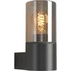 EGLO Cropani Wandlamp Buiten - E27 - 19.5 cm - Zwart/Grijs/Transparant
