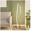 EGLO Vallerosa Vloerlamp - LED - 128,5 cm - Goud/Wit