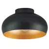 EGLO Mogano 2 Plafondlamp - E27 - Ø28 cm - Zwart|Bladgoud