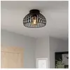 EGLO Mogano 3 Plafondlamp - E27 - Ø 28 cm - Zwart - Staal