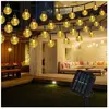 VUSZR Guirlande lumineuse solaire pour extérieur, 100 led, boules de c...