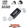 Isonix Clé USB - NO NAME - 32 Go - USB Type-C - USB 3.0 - Noir