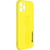 Coque pour iPhone 12 Pro Max Silicone Support Magnétique Pliable Wozinsky jaune
