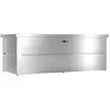 Coffre de jardin - taille L - Argent métallisé - 185x85x69 - acier