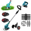 PRUMYA Foldable Telescopic Lawn Mower Cordless Electric Brush Cutter T...
