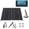 Le noir Kit panneau solaire 200W chargeur batterie 12V, 100A contrôleu...