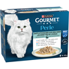 12x85g Gourmet Perle tendres morceaux de la mer en sauce (4 variétés) ...