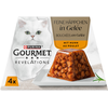 4x57g Gourmet Revelations Fine Cuts Poulet Nourriture pour chats humid...