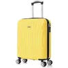 RAYKONG Valise cabine ABS 55x40x20cm (44L) Petites valises de voyage légères 20 pouces - (RK03|Jaune)