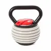 Kettlebell Softee - Poids Réglable - Blanc/Noir - Poignée Ergonomique - Musculation/Haltérophilie