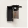 TECHBREY Applique Murale Extérieure Aluminium Melba Noir 165 Mm
