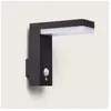 TECHBREY Applique Murale Extérieure Solaire LED Aluminium avec Détecteur de Mouvement Goran