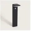 LEDKIA Balise Extérieure led Solaire sur Pied 50cm Aluminium avec Détecteur de Mouvement Edwan Noir