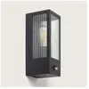 LEDKIA Applique Murale Extérieure Acier Inoxydable et Verre Texturé av...