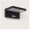 TECHBREY Applique Murale Extérieure Solaire LED Aluminium Bran Noir