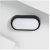 EFECTOLED Plafonnier Led Extérieur Ovale 15w Hublot Black Ip65 85x173 Mm Blanc Neutre 4000k