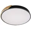 TECHBREY Plafonnier led Rond Bois 24W cct Sélectionnable Semi-Dari Ø418 mm Noir