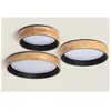 Ledkia Plafonnier Led Rond Bois 15w Cct Sélectionnable Dari Ø370 Mm No...