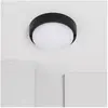 Plafonnier LED Extérieur Rond 15W Hublot Black IP65 Ø155 mm - TECHBREY...