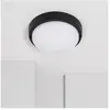 Plafonnier LED Extérieur Rond 25W Hublot Black IP65 Ø175 mm - TECHBREY...