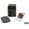Cofan - Friteuse à air Slim (sans bpa) avec fenêtre de visualisation et écran tactile (1500W) 40x22x28cm coloris noir mat