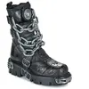 New Rock Bottines Plateformes New Rock - Cuir Noir, Unisexe M-727-S5