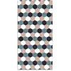 Tapis Vinyle Panorama Mosaïque Hexagones de Ton Bleu 60x250 cm - Tapis...