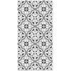 Tapis Vinyle Panorama Carreaux Ciments Fleur Gris 100x140 cm - Tapis p...