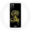 Coque pour Xiaomi Redmi Note 11s 5G Cobra Kai Logo Jaune Fond Noir Aff...