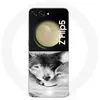 Coque Samsung Galaxy Z Flip5 Le loup et la louve Animal noir et blonc