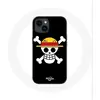 Coque pour Iphone 14 One Piece Manga Tete de Mort Fond Noir Maniacase