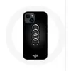 Coque pour Iphone 14 Audi Logo cache moyeu fond noir Maniacase
