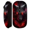 Souris noir sans fil Maniacase, Loup noir feu rouge