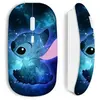 Souris blanche sans fil Maniacase, Stitch bleu frand bleu