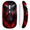 Souris blanche sans fil Maniacase, Loup blanche feu rouge