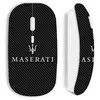 Souris blanche sans fil Maniacase, masertati blanche fond carbonne