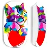 Souris blanche sans fil Maniacase, chat couleur sur coeur