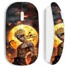 Souris blanche sans fil Maniacase, dark naruto lune 3D