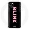 Coque pour Iphone 13 Pro Blink Fandom Blackpink Logo Rose Fond Noir Ma...
