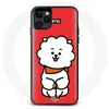 Coque pour Iphone 13 Pro BTS Bangtan Garçons BT21 RJ de Jin Fond Rouge...